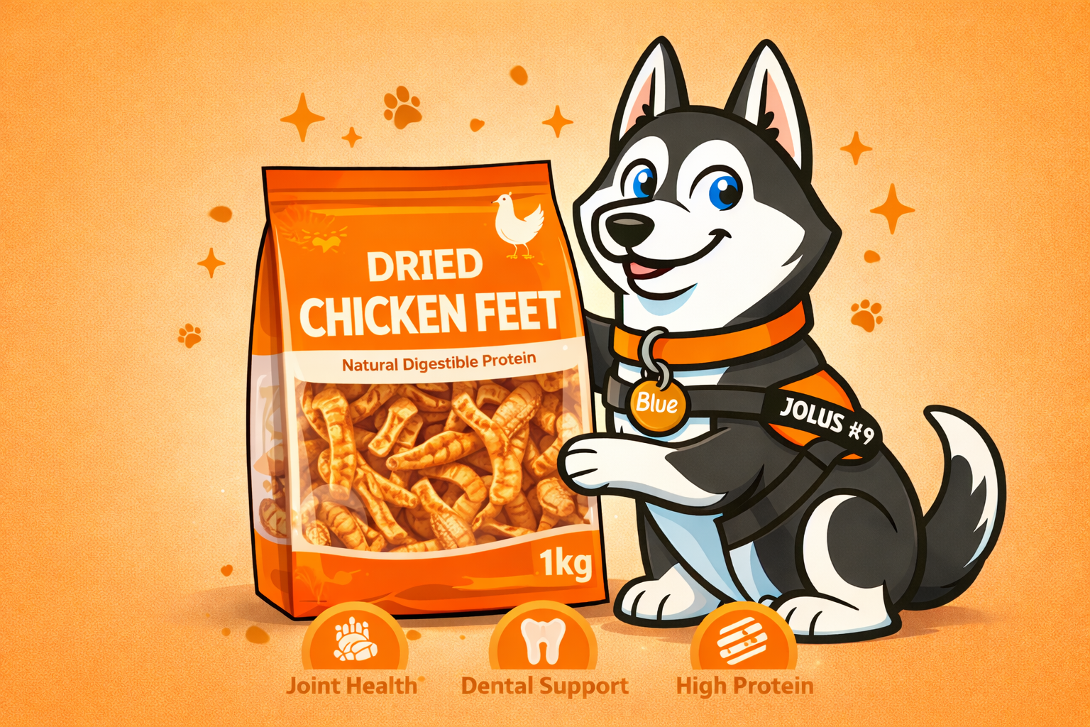1kg Dried Chicken Feet