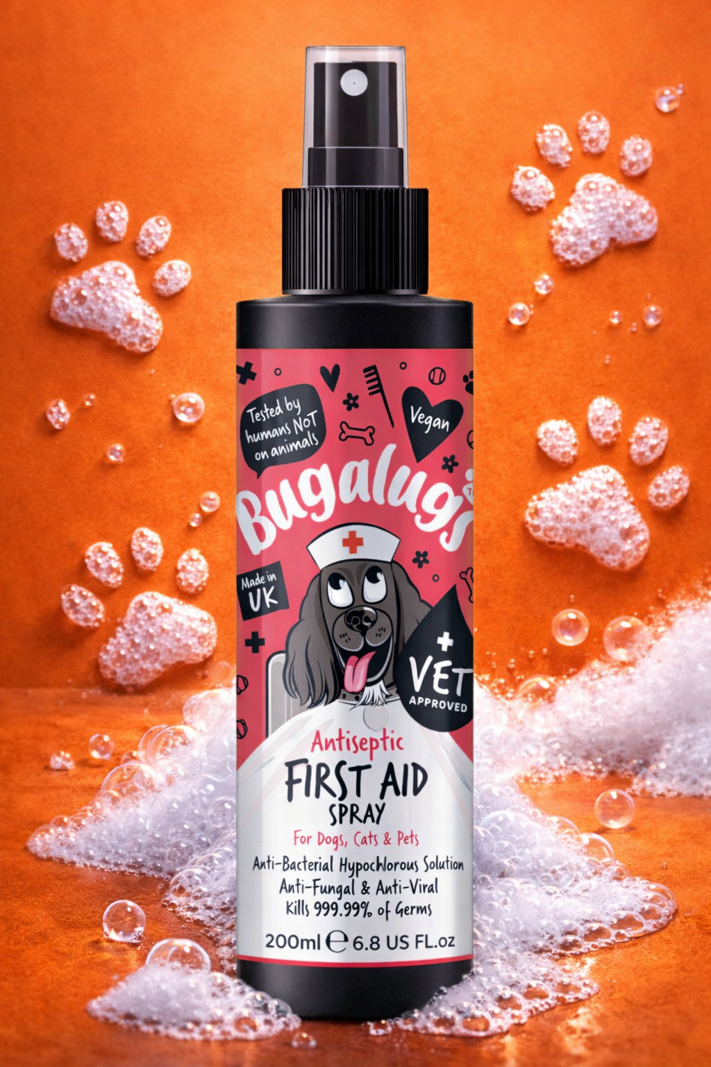 Bugalugs Antiseptic First Aid Spray For Cats And Dogs 200ml