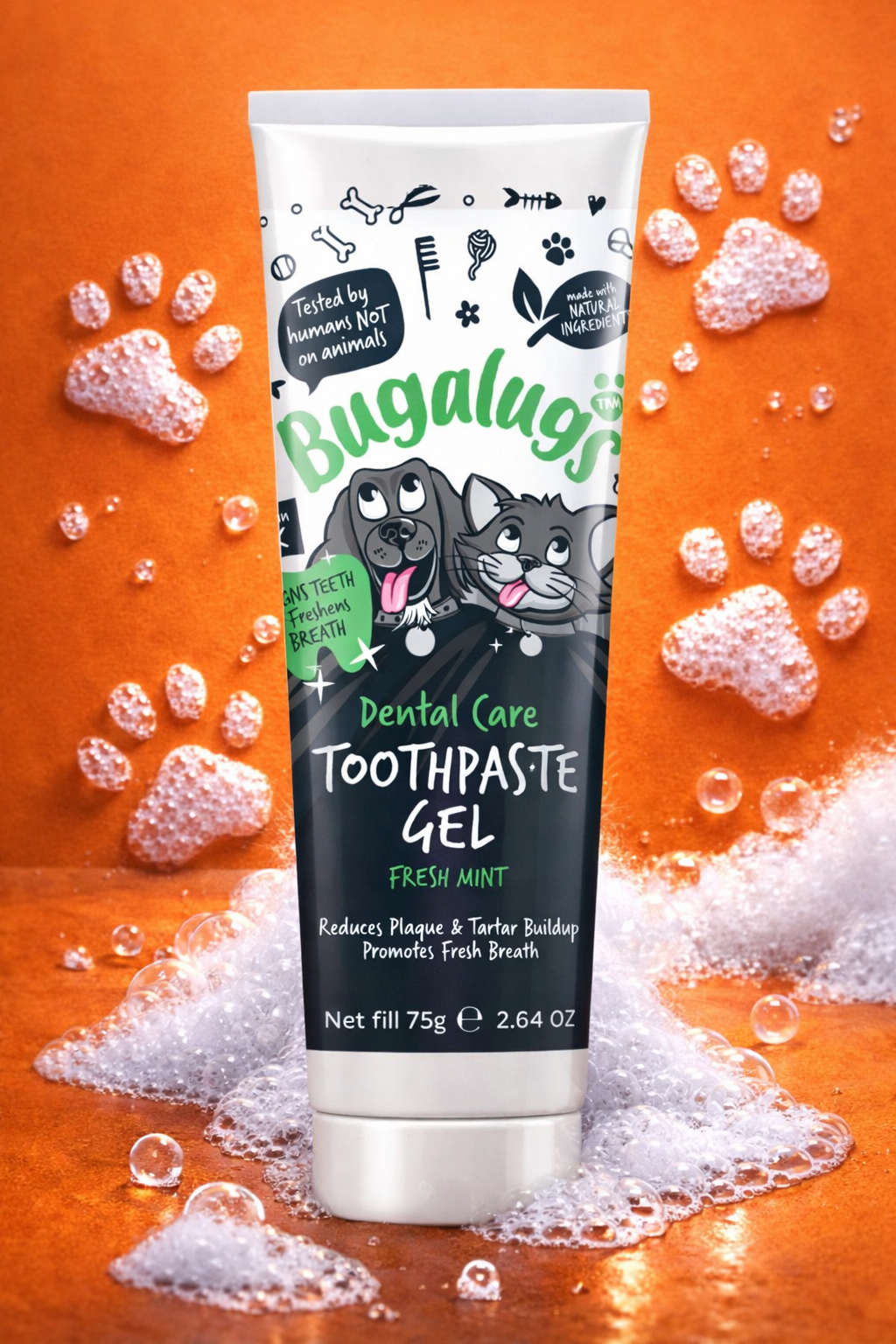 Bugalugs Toothpaste Gel With Fresh Mint For Cats And Dogs 75g