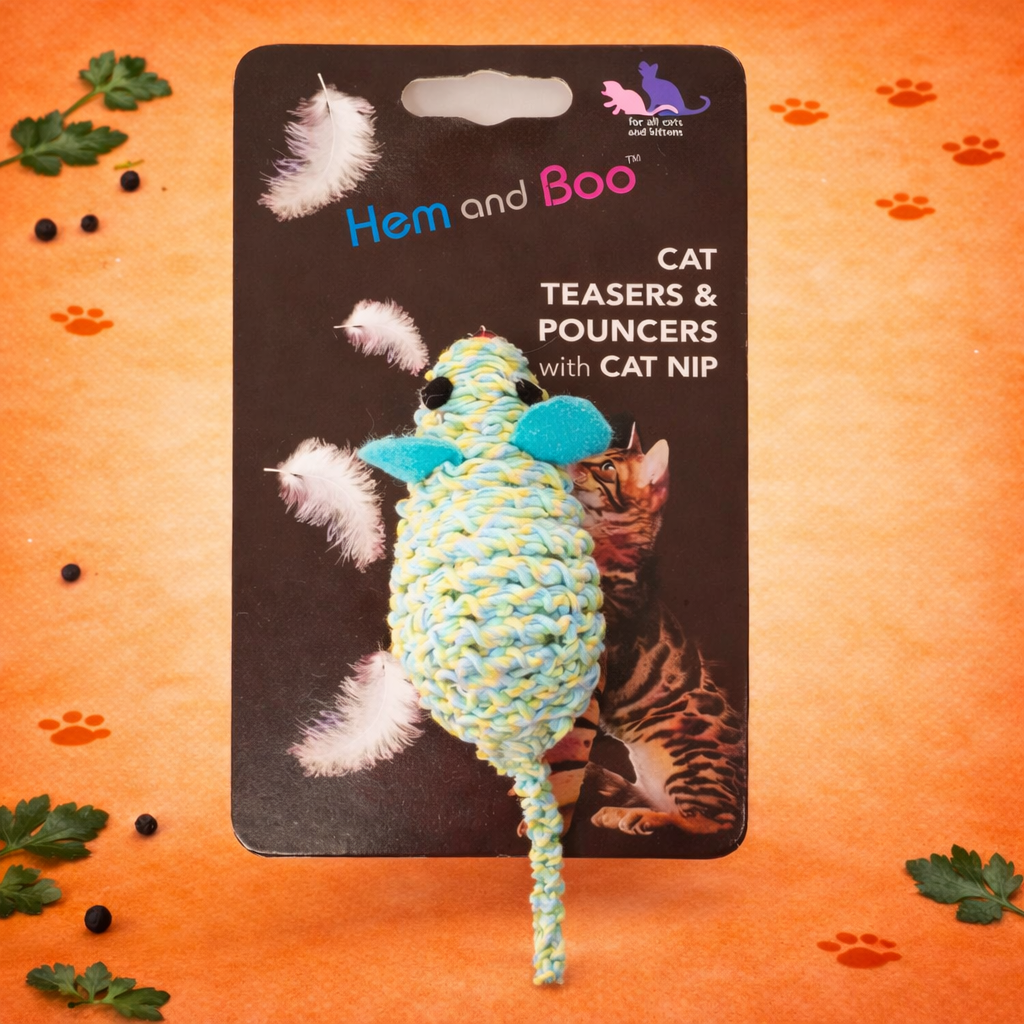 Hemm & Boo Elastic Mouse Pounce Cat Toy