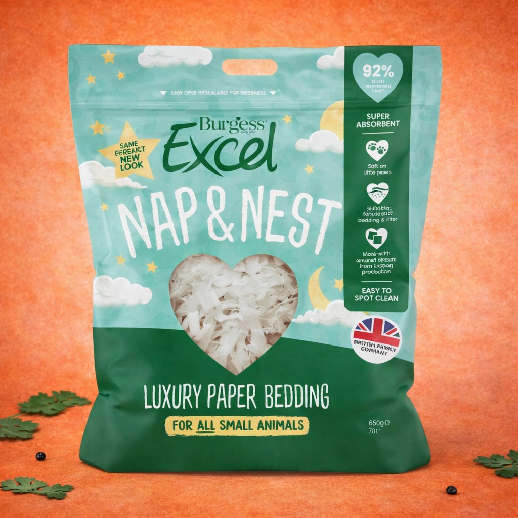 Burgess Excel nap & Nest Luxury Paper Bedding For Small Animals 650g