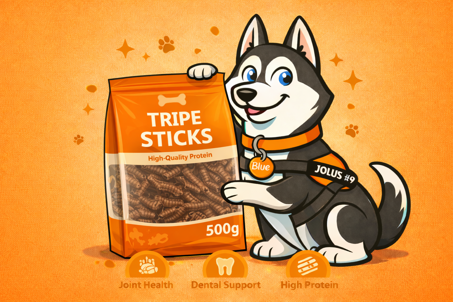 500g Buffalo Tripe Sticks